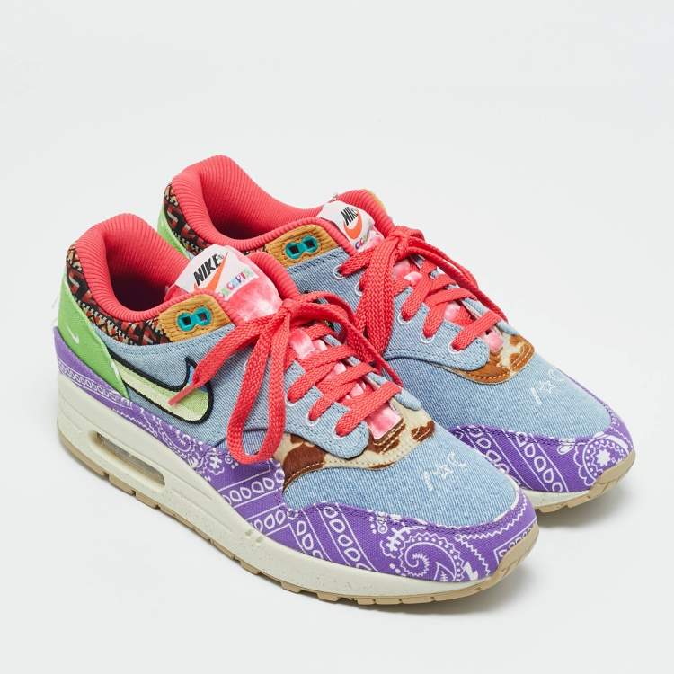 Pre Owned Nike Multicolor Canvas Air Max 1 SP Concepts Far Out Sneakers Size 44.5