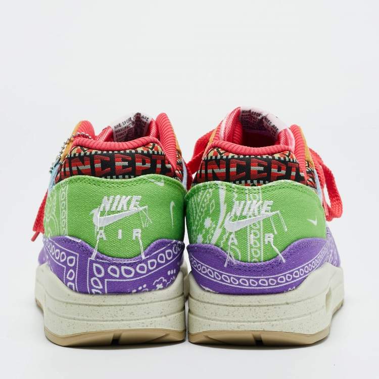 Pre Owned Nike Multicolor Canvas Air Max 1 SP Concepts Far Out Sneakers Size 44.5