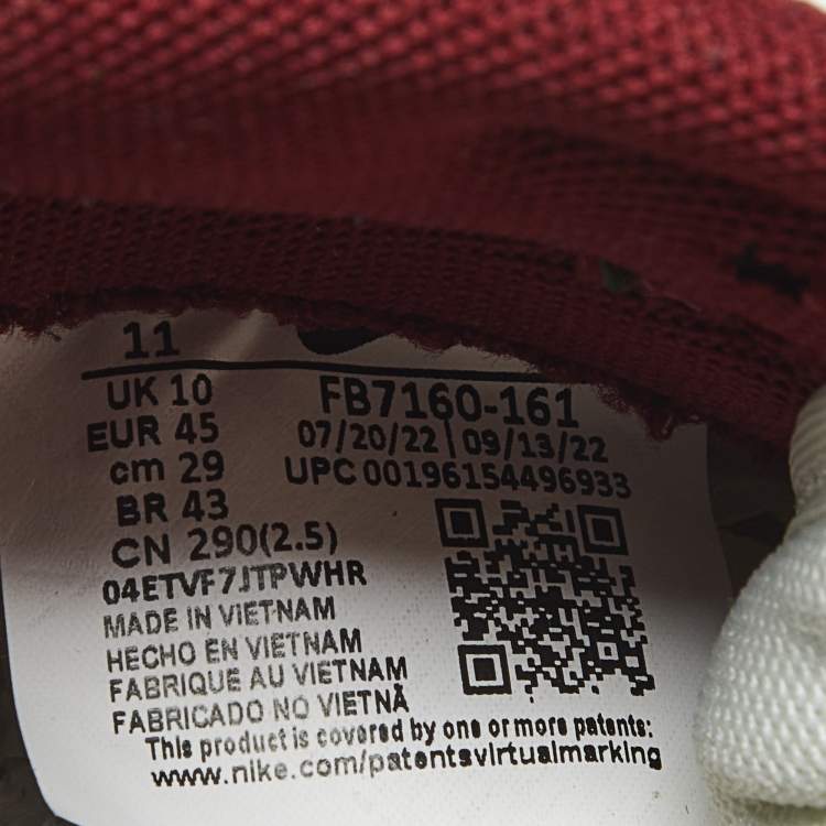 Pre Owned Nike Dunk Gorge Green Size 45 Multicolor Leather Low Top Sneakers