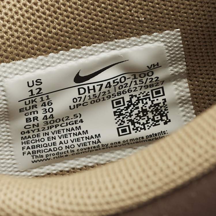 مملوكة مسبقًا Nike Dunk Scrap Latte Size 46 Multicolor Leather and Mesh Low Top Sneakers