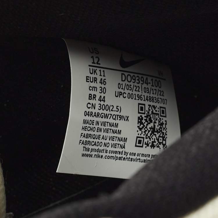 Pre Owned Nike SB Dunk Pro PRM San Francisco Giants Size 46 Beige Canvas and Suede High Top Sneakers