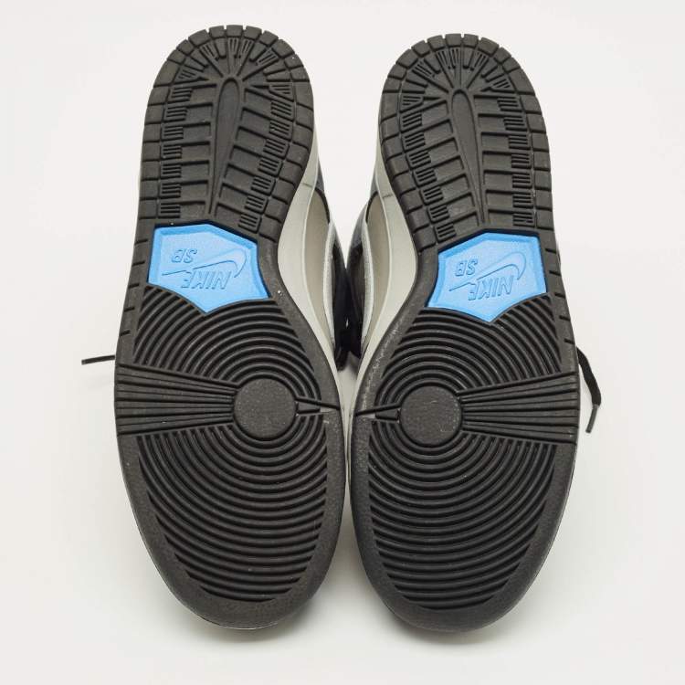 Pre Owned Nike SB Dunk Pro Medium Grey Pink Size 45 Grey Nubuck and Leather High Top Sneakers