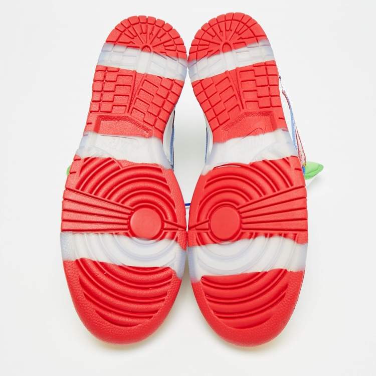 Pre Owned Nike SB Dunk Sandy Bodecker Size 45.5 Multicolor Patent Leather and PVC Low Top Sneakers