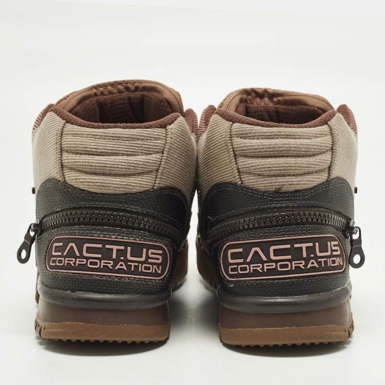 مملوكة مسبقًا Nike Air Trainer 1 SP Travis Scott Wheat Size 45.5 Multicolor Canvas High Top Sneakers