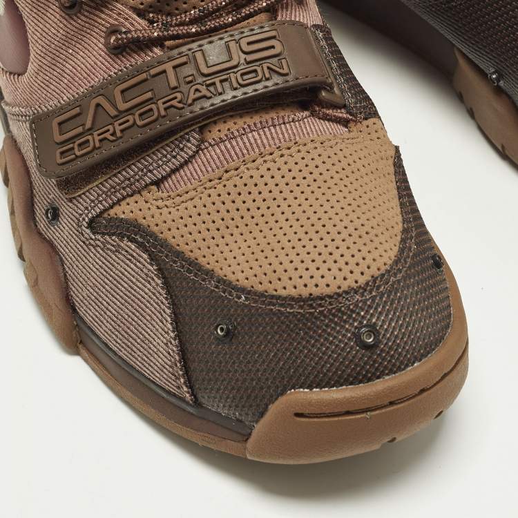 مملوكة مسبقًا Nike Air Trainer 1 SP Travis Scott Wheat Size 45.5 Multicolor Canvas High Top Sneakers