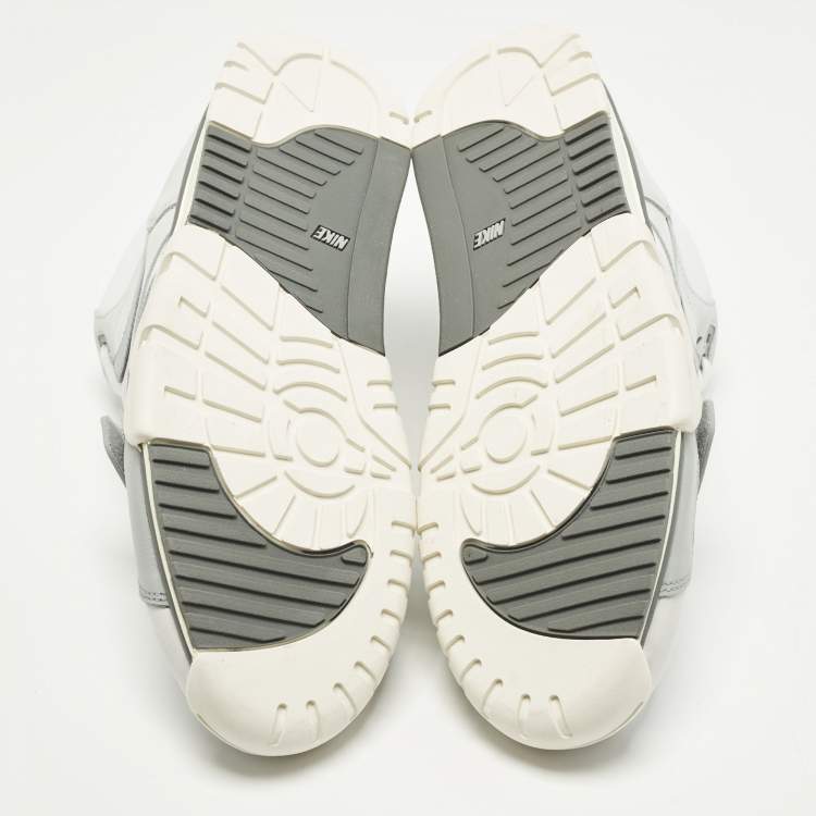 Pre Owned Nike Air Trainer 1 Photon Dust Light Smoke Grey Size 45 White/Grey Nubuck and Leather High Top Sneakers