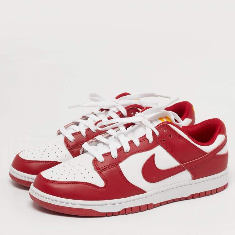 مملوكة مسبقًا Nike Dunk USC Size 46 White/Red Leather Low Top Sneakers