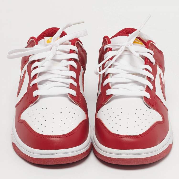 مملوكة مسبقًا Nike Dunk USC Size 46 White/Red Leather Low Top Sneakers