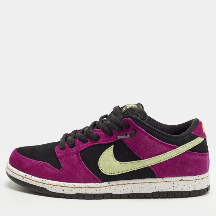 Pre Owned Nike SB Dunk Pro ACG Terra Red Plum Size 45.5 Multicolor Suede Low Top Sneakers