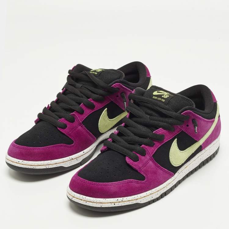 Pre Owned Nike SB Dunk Pro ACG Terra Red Plum Size 45.5 Multicolor Suede Low Top Sneakers