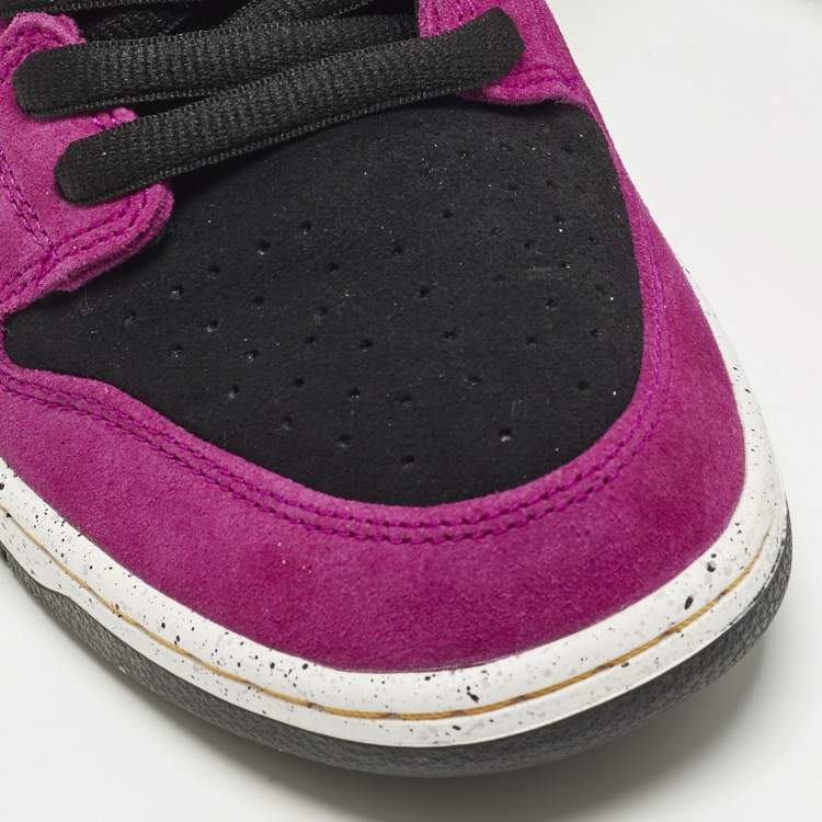 Pre Owned Nike SB Dunk Pro ACG Terra Red Plum Size 45.5 Multicolor Suede Low Top Sneakers