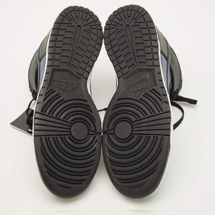Pre Owned Nike Dunk Fragment Tokyo Size 45 Black/Blue Leather High Top Sneakers