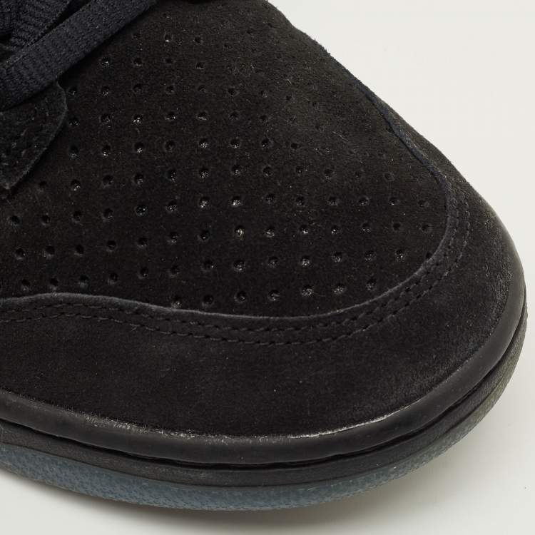 Pre Owned Nike Dunk SP Undefeated 5 On It Black Size 45 Black Suede and Canvas Low Top Sneakers