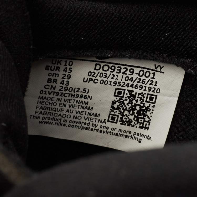 Pre Owned Nike Dunk SP Undefeated 5 On It Black Size 45 Black Suede and Canvas Low Top Sneakers