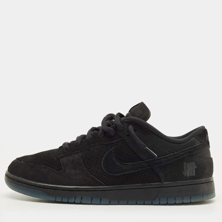 Pre Owned Nike Dunk SP Undefeated 5 On It Black Size 45 Black Suede and Canvas Low Top Sneakers