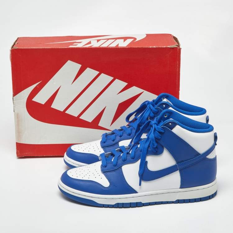 مملوكة مسبقًا Nike Dunk Game Royal Size 43 Blue/White Leather High Top Sneakers