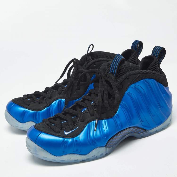 Pre Owned Nike Air Foamposite One International Blue Size 40.5 Blue Rubber Mid Top Sneakers