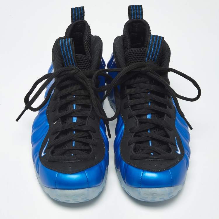 Pre Owned Nike Air Foamposite One International Blue Size 40.5 Blue Rubber Mid Top Sneakers
