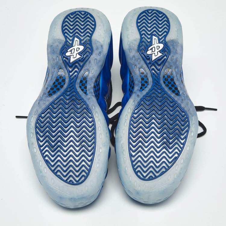 Pre Owned Nike Air Foamposite One International Blue Size 40.5 Blue Rubber Mid Top Sneakers