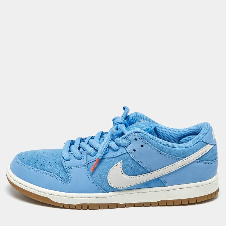 مملوكة مسبقًا Nike SB Dunk Pro University Blue Gum Size 46 Blue Nubuck Leather and Suede Low Top Sneakers