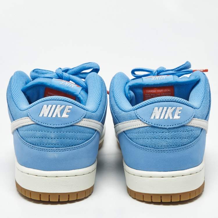 مملوكة مسبقًا Nike SB Dunk Pro University Blue Gum Size 46 Blue Nubuck Leather and Suede Low Top Sneakers