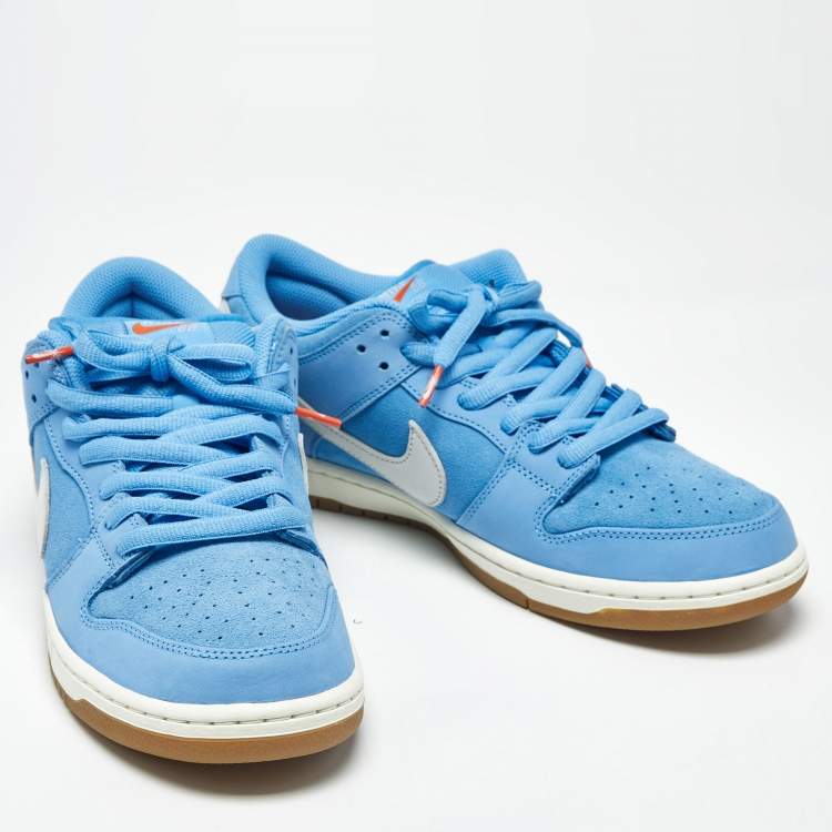 مملوكة مسبقًا Nike SB Dunk Pro University Blue Gum Size 46 Blue Nubuck Leather and Suede Low Top Sneakers