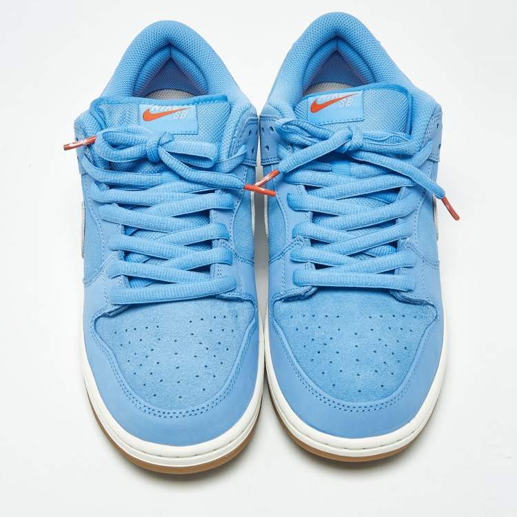 مملوكة مسبقًا Nike SB Dunk Pro University Blue Gum Size 46 Blue Nubuck Leather and Suede Low Top Sneakers