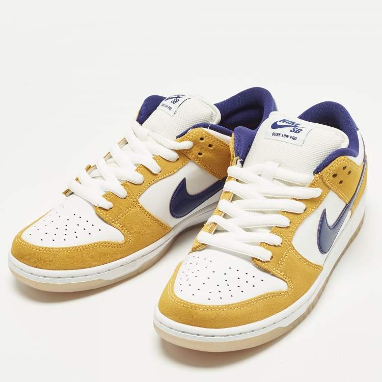 Pre Owned Nike SB Dunk Laser Orange Size 43 Multicolor Leather and Suede Low Top Sneakers