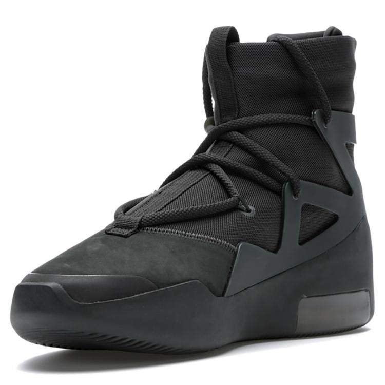 Pre Owned Nike Fear of God 1 Triple Black Sneakers Size 45.5
