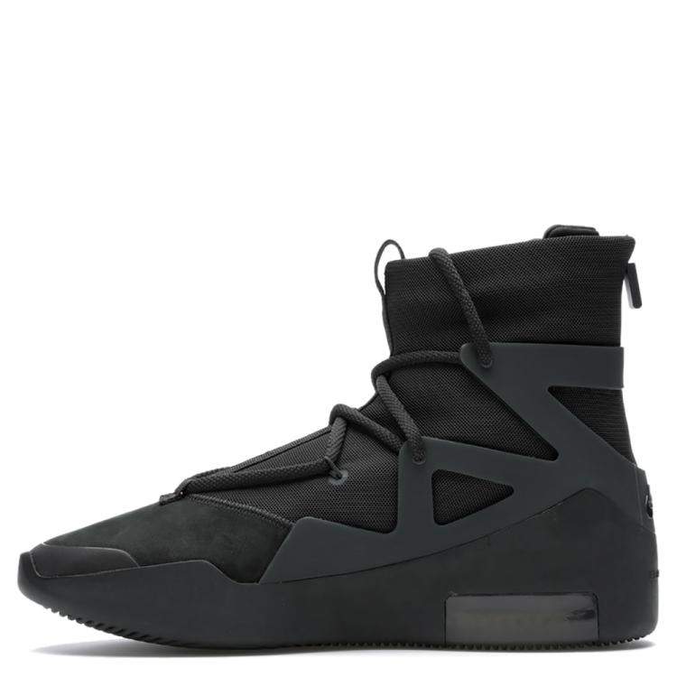Pre Owned Nike Fear of God 1 Triple Black Sneakers Size 45.5