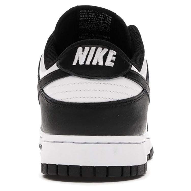 nike dunk low black white 38