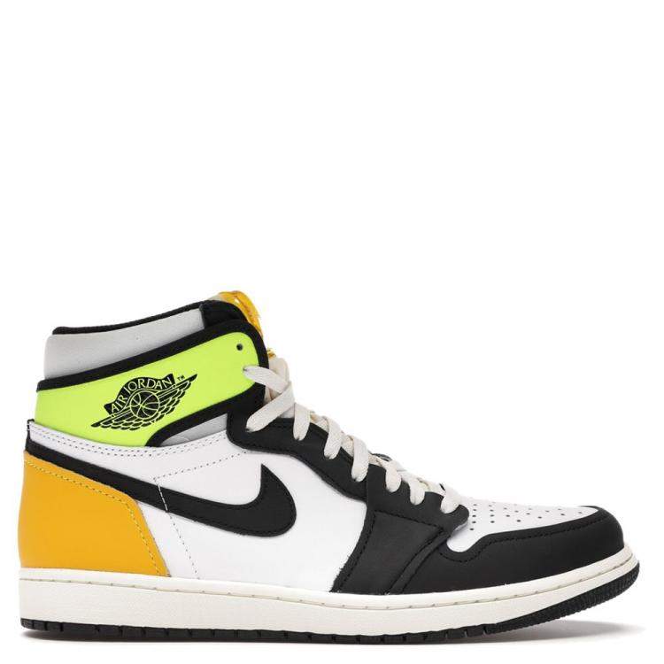 Pre Owned Nike Jordan 1 Volt Gold Sneakers US 10 EU 44