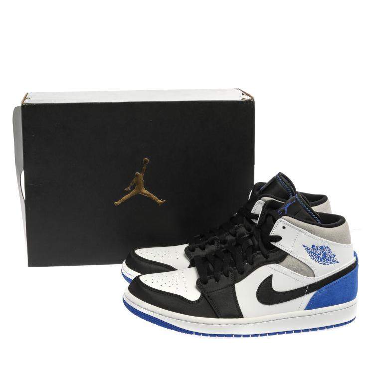 Pre Owned Nike Jordan 1 Mid Union Blue Sneakers Size EU 45.5 (US 11.5)