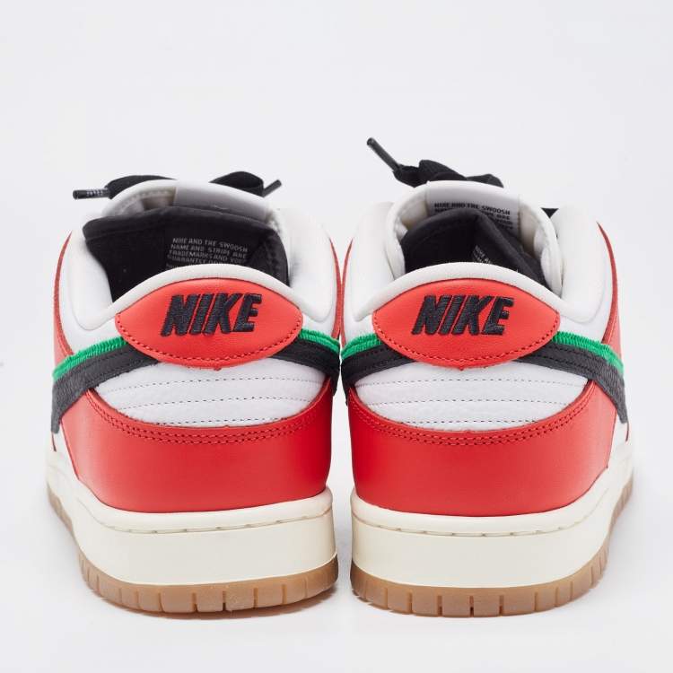 Pre Owned Nike Multicolor Leather SB Dunk Low Frame Skate Habibi Sneakers Size 47.5