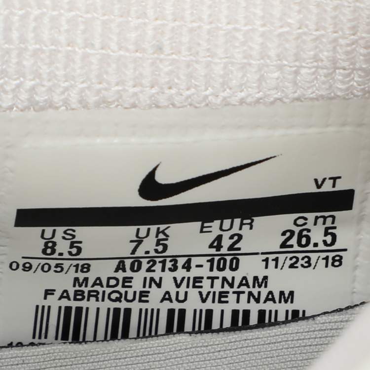 Pre Owned Nike x CLOT White Mesh and Suede Air Max 97 Haven Low Top Sneakers Size 42