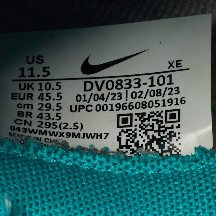 Pre Owned Nike Green/White Leather Dunk Low 'University Blue Sneakers Size 45.5