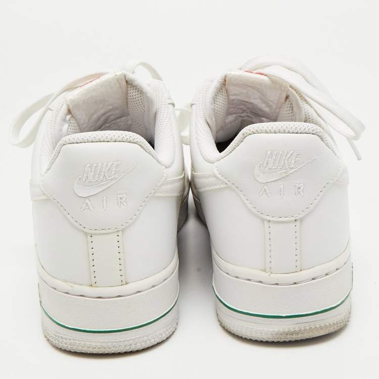Pre Owned Nike White Leather Dunk Low Lace Up Sneakers Size 40