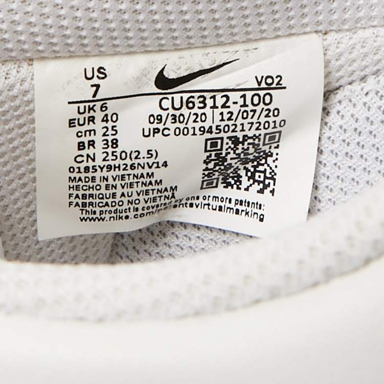 Pre Owned Nike White Leather Dunk Low Lace Up Sneakers Size 40
