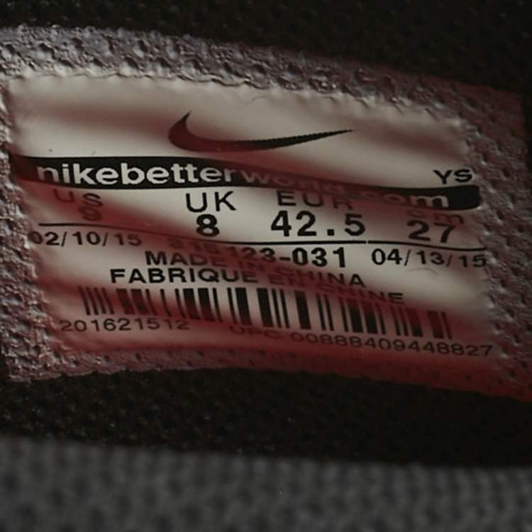 Pre Owned Nike Grey/Black Durabuck Leather Air Force 1 Mid Hot Lava Sneakers Size 42.5