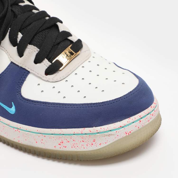 Pre Owned Nike Multicolor LeatherAir Force 1 '07 LV8 'What The LA' Top Sneakers Size 44