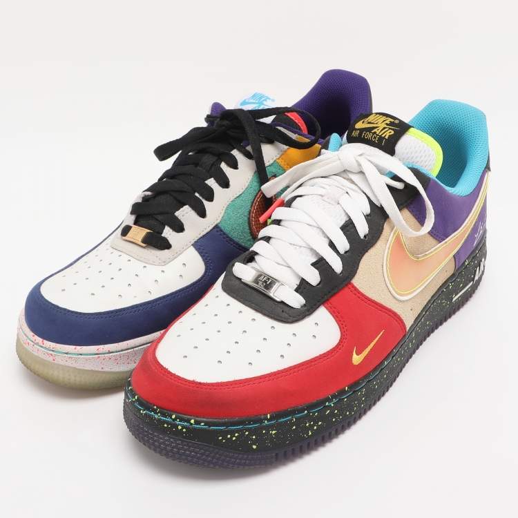 Pre Owned Nike Multicolor LeatherAir Force 1 '07 LV8 'What The LA' Top Sneakers Size 44