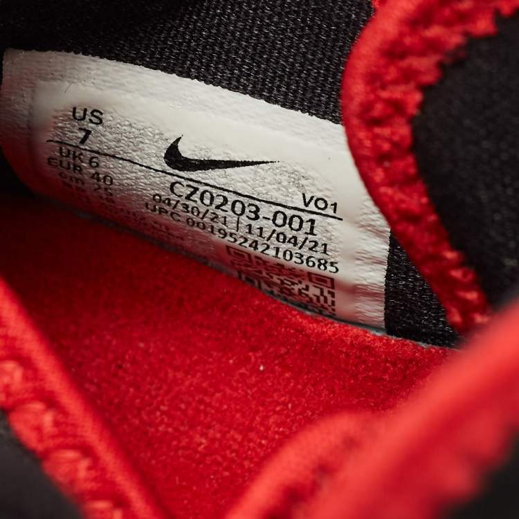 Pre Owned Nike Black Mesh and PVC Le bron 19 High Top Sneakers Size 40