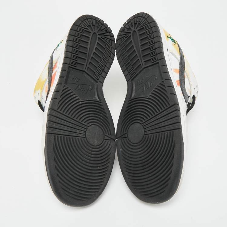 Pre Owned Nike Multicolor Leather SB Dunk Low Raygun Tie-Dye Sneakers Size 44.5