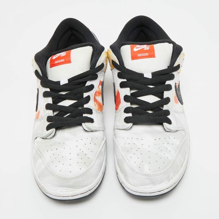 Pre Owned Nike Multicolor Leather SB Dunk Low Raygun Tie-Dye Sneakers Size 44.5