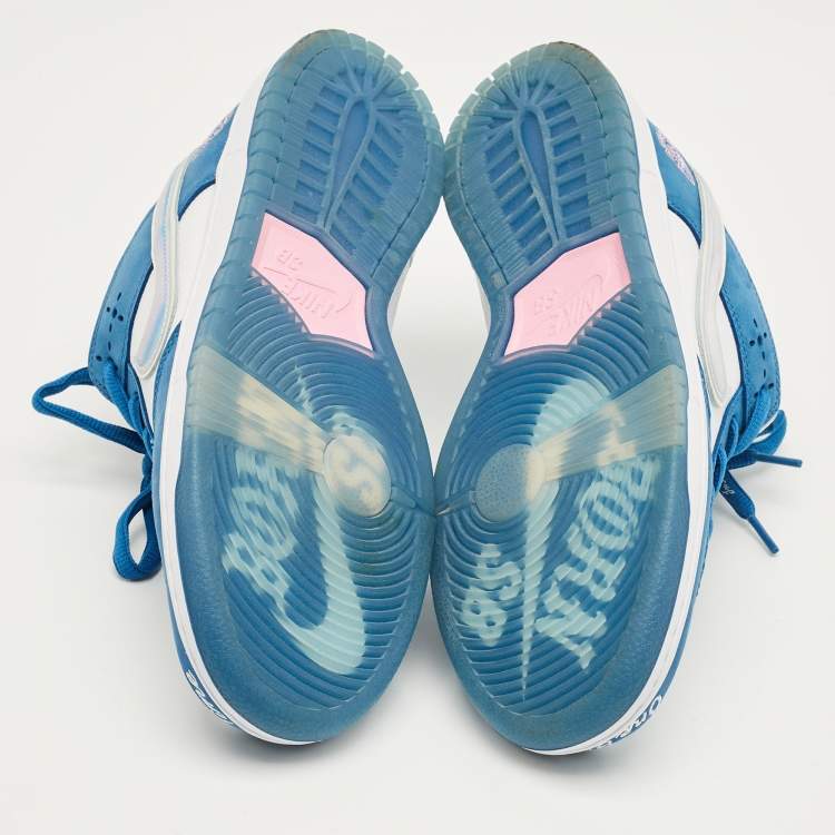 مملوكة مسبقًا Nike Multicolor Nubuck and Leather SB Dunk Low Born x Raised One Block At A Time Sneakers Size 44.5