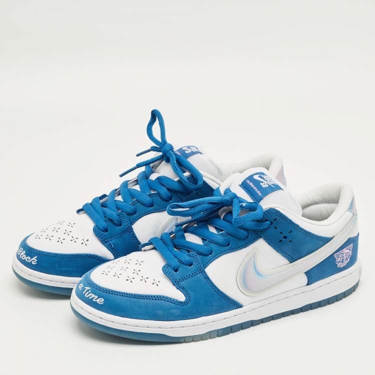 مملوكة مسبقًا Nike Multicolor Nubuck and Leather SB Dunk Low Born x Raised One Block At A Time Sneakers Size 44.5