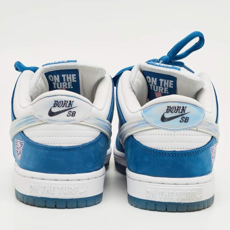 مملوكة مسبقًا Nike Multicolor Nubuck and Leather SB Dunk Low Born x Raised One Block At A Time Sneakers Size 44.5