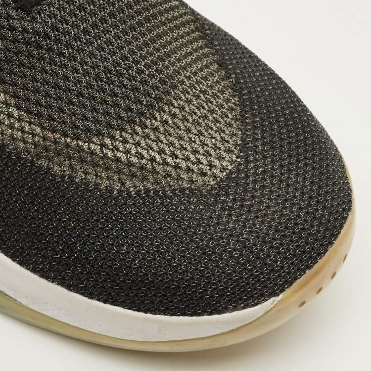 Pre Owned Nike Adapt BB Size 45.5 Black/Grey Mesh and Nubuck Leather Slip On Sneakers