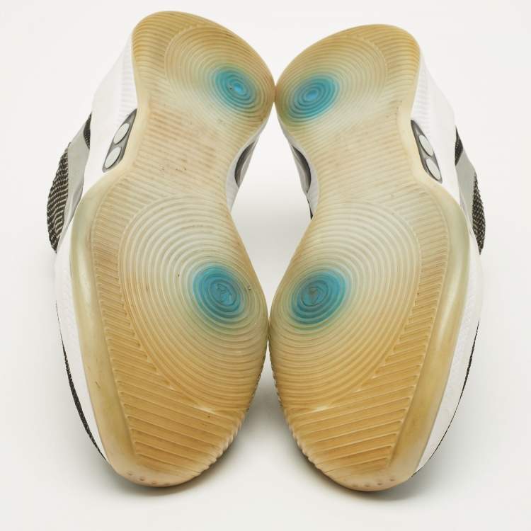 Pre Owned Nike Adapt BB Size 45.5 Black/Grey Mesh and Nubuck Leather Slip On Sneakers