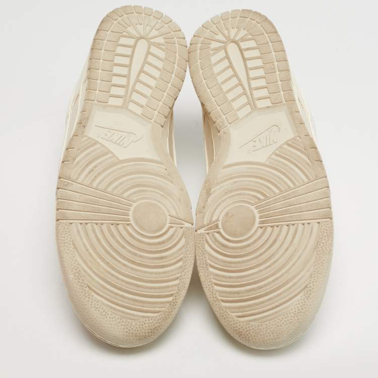 Pre Owned Nike Dunk Light Orewood Brown Sashiko Size 45 Beige Canvas Low Top Sneakers